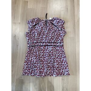 Motherhood Maternity Red and White Floral Shirt Top